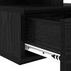 vidaXL Floating Nightstand with Drawer 2 pcs Black Oak 40 x 31 x 28 cm