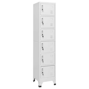 vidaXL Locker Cabinet | Light grey | Steel | Tall | Locker Cabinet | Rectangular