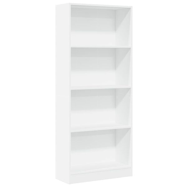 vidaXL Bookcase White 60x24x143 cm Engineered Wood