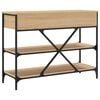 vidaXL Console Table with Drawers and Shelves Sonoma Oak Engineered Wood