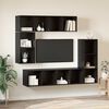 vidaXL TV Cabinet Set Wall-mounted 4 pcs Black Oak Engineered Wood