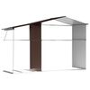 vidaXL Garden Shed Brown 277x192.5x179 cm Galvanised Steel