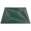 vidaXL Wall Panels 24 pcs Green 50x50 cm XPS 6 m&sup2; Star
