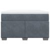 vidaXL Box Spring Bed with Mattress Dark Grey 120x200 cm Velvet