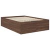 vidaXL Bed Frame with Headboard Brown Oak 150 x 200 cm Engineered Wood