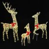 vidaXL Reindeer Family 3 pcs Warm white 67 x 26 x 127 cm PET