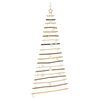 vidaXL Christmas Tree with 100 LEDs Natural 180 cm Solid Ash Wood