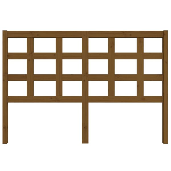 vidaXL Bed Headboard Honey Brown 145.5x4x100 cm Solid Wood Pine
