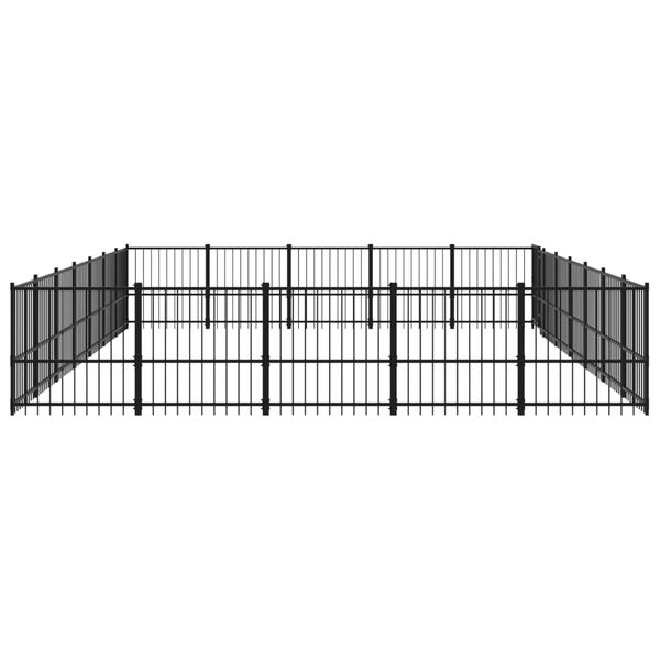 vidaXL Outdoor Dog Kennel Steel 32.93 m&sup2;