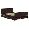 vidaXL Bed Frame without Mattress Dark Brown 160x200 cm Solid Wood