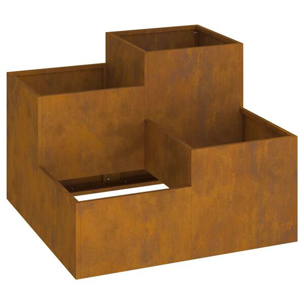 vidaXL Garden Planter Rusty 80 x 80 x 60 cm Weathering steel