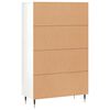 vidaXL Highboard High Gloss White 69.5x31x115 cm Engineered Wood