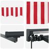 vidaXL Retractable Awning Manual Red and White 400 x 300 cm