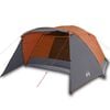 vidaXL Camping Tent with Porch 4-Person Orange Waterproof