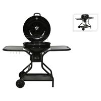 ProGarden Grill on Wheels with Side Table Black
