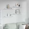 vidaXL Wall Shelf 4 pcs White Marble 60 x 9 x 3 cm Engineered Wood