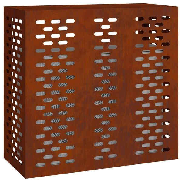 vidaXL Air Conditioner Cover Rusty 110 x 50 x 105 cm Weathering Steel