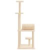 vidaXL Cat Tree with Sisal Scratching Posts Cream 136 cm