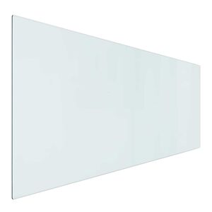 vidaXL Fireplace Glass Plate Transparent 120 x 50 cm Glass