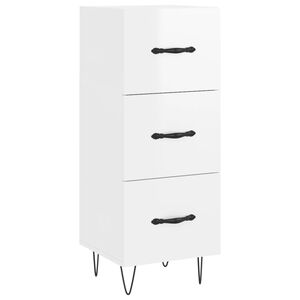 vidaXL Sideboard High Gloss White 34.5x34x90 cm Engineered Wood