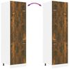 vidaXL Refrigerator Cabinet Lyon Smoked Oak 60x57x207 cm Engineered Wood