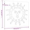 vidaXL Garden Wall Decoration 55x55 cm Corten Steel Sun Design