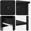 vidaXL Bedside Cabinet 2 pcs Black oak 32 x 42 x 70 cm Engineered wood