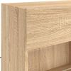 vidaXL TV Wall Cabinet with LED Lights Sonoma Oak 98.5x30x60.5 cm