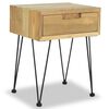 vidaXL Bedside Cabinet 40x30x50 cm Solid Teak