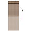 vidaXL Roller Blind with Curtains Manual Brown 60 x 160 cm Bamboo