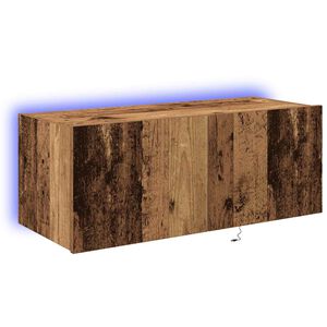 vidaXL TV Wall Cabinet Old Wood 80 x 35 x 31 cm Engineered Wood