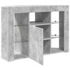 vidaXL Corner LED TV Cabinet Concrete Grey 100x40x68cm Engineered Wood