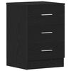 vidaXL Bedside Cabinet Black Oak 38x35x55 cm Engineered Wood