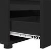 vidaXL TV Cabinet with Drawer Black 100 x 48 x 43 cm Engineered Wood