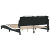 vidaXL Bed Frame without Mattress "Zadar" Black and White 160x200 cm Faux Leather