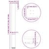 vidaXL Bar Table Legs 4 pcs Anthracite 100-102 cm Steel