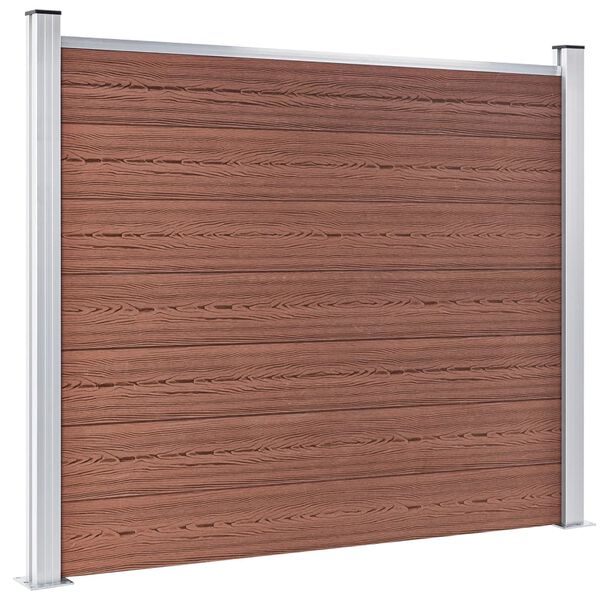 vidaXL Fence Panel Set WPC 353x146 cm Brown