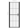 vidaXL Shower Door Tempered Glass 81x195 cm Black