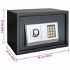 vidaXL Digital Safe with Lock Dark grey 35 x 25 x 25 cm Steel