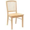 vidaXL Dining Chairs 2 pcs Natural 50 x 52.5 x 91 cm Solid Rubber Wood
