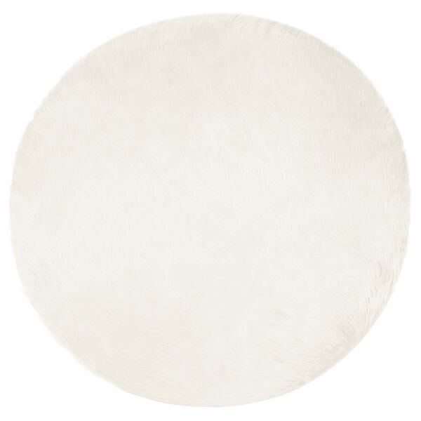 vidaXL Faux Sheepskin Rug Tafalla White &Oslash; 160 cm Polyester