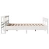 vidaXL Bed Frame without Mattress White 150x200 cm King Size Solid Wood Pine
