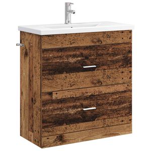 vidaXL Bathroom Furniture Set Old Wood 81 x 40 x 84.5 cm