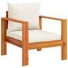 vidaXL 3 Piece Garden Sofa Set with Cushions Solid Wood Acacia