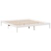 vidaXL Extra Long Bed Frame without Mattress White 180x220 cm Solid Wood Pine