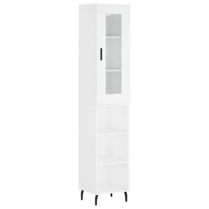 vidaXL Highboard White 34,5x34x180 cm Engineered Wood