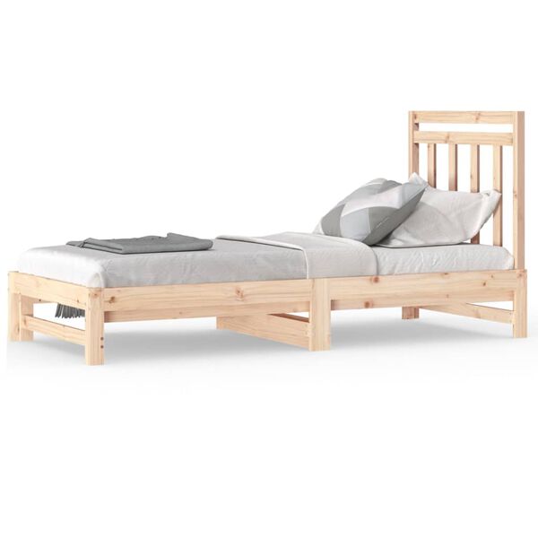 vidaXL Pull-out Day Bed without Mattress 2x(90x200) cm
