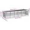 vidaXL Outdoor Dog Kennel with Roof Steel 11.26 m&sup2;