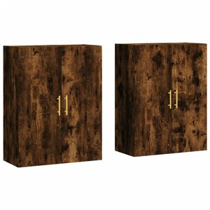 vidaXL Wall Mounted Cabinets 2 pcs Smoked Oak 69.5x34x90 cm