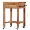 vidaXL Kitchen Trolley 58x58x89 cm Solid Acacia Wood